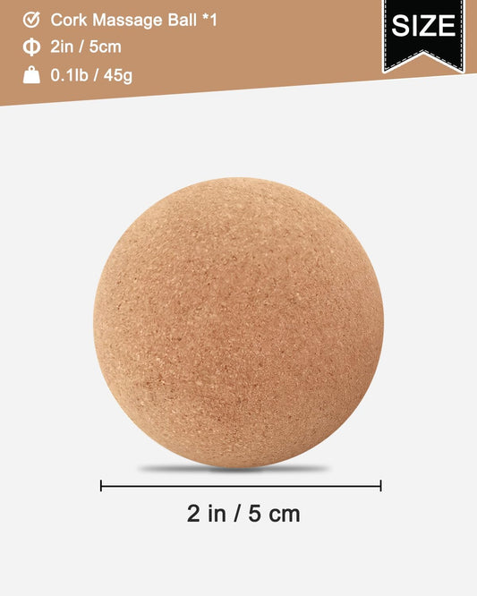 KITWILD Cork Peanut Massage Ball | Peanut Double Lacrosse Massage Ball, Deep Tissue Muscle Massage, Myofascial Release, Muscle Knots, Yoga Therapy