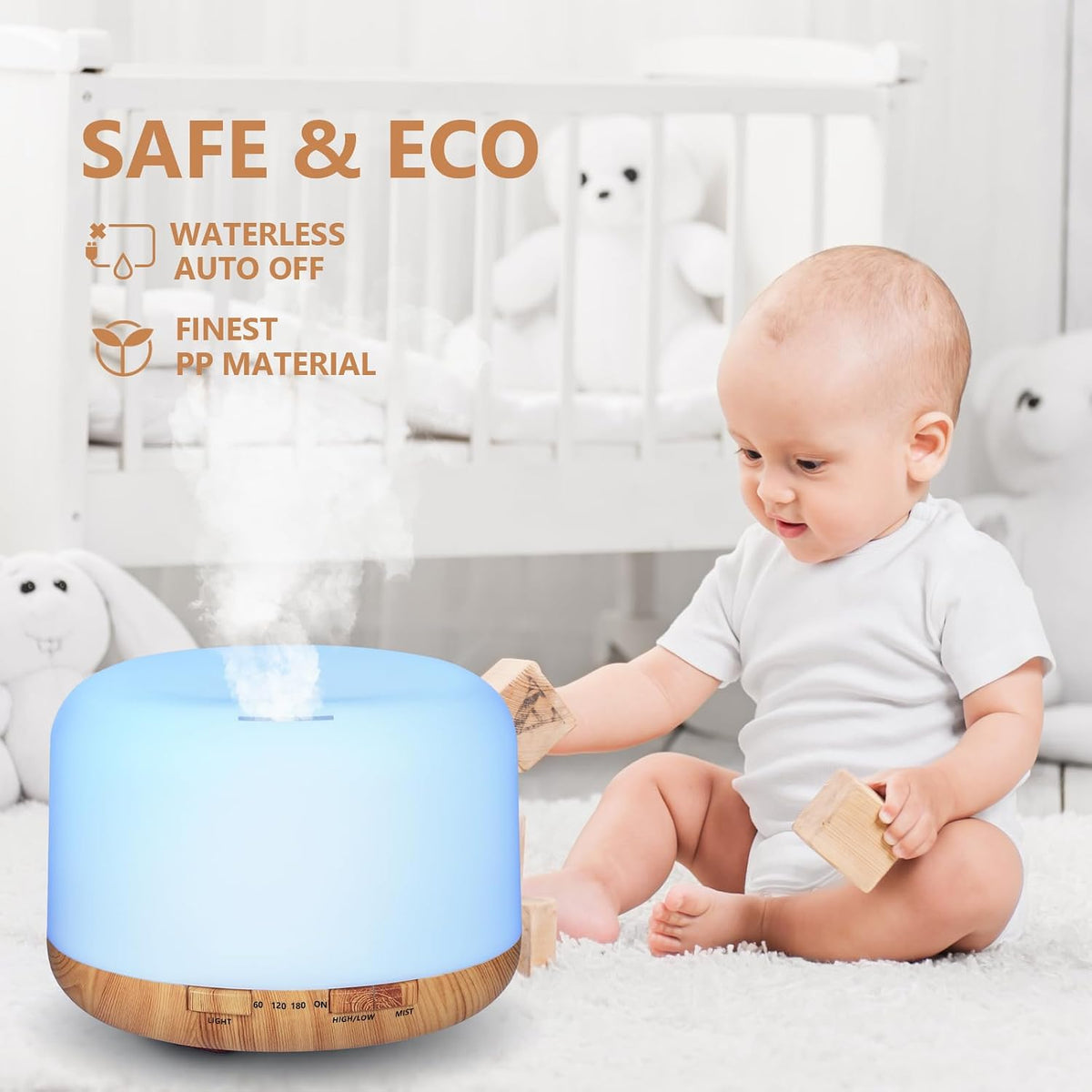 SACATR 550ml Oil Diffuser with 30x5ml Aromatherapy Grade Essential Oils