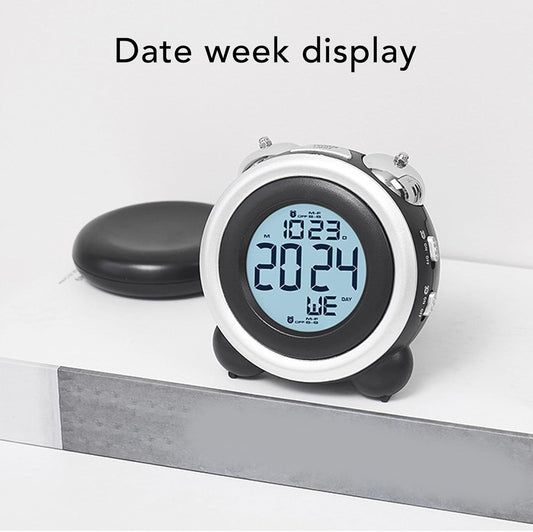Pongnas Vibrating Alarm Clock for Sleepers with Bed Shaker LED Display Volume Brightness Sound Strong Vibration Alarm