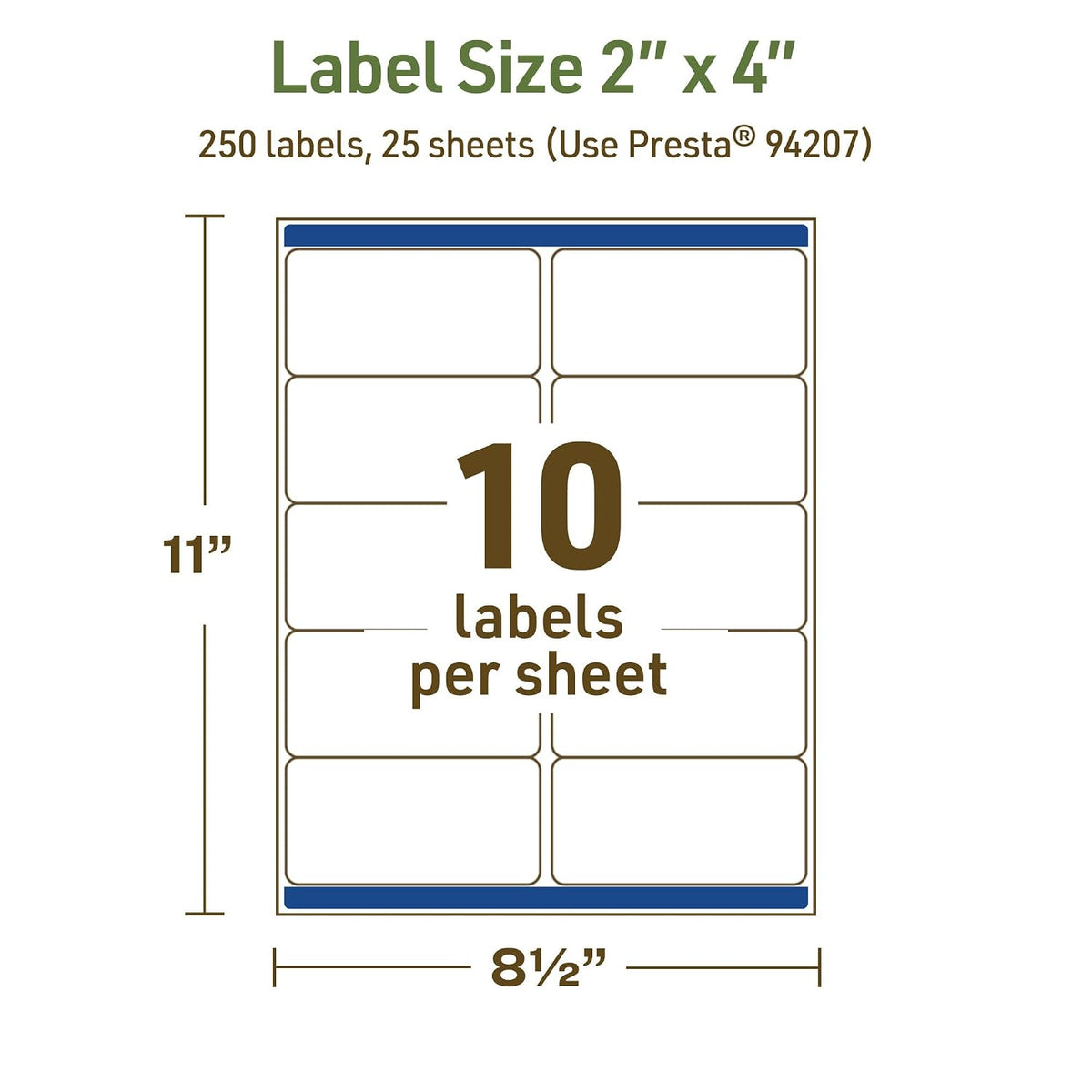 Avery Dissolvable Rectangle Labels, Sure Feed Technology, 2" x 4", Matte White, Laser/Inkjet Printable, 100 Labels Total, Freezer-Safe, Microwave-Safe, Refrigerator-Safe