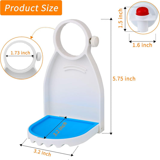 2 Pack Laundry Detergent Cup Holder Fabric Softener Drip Cup Holders Drip Catcher Tray with Fixing Screw Detergent Drip Catcher and Drip Tray Removable Silicone Pad LVYOUIF