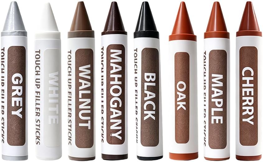 Furniture Scratch Repair Wax Crayons, 2026 New Wood Furniture Markers Touch Up for Scratches, Multifunctional Furniture Pens for Touch Up Wood Portable Wood Floor Repair Kit (6)