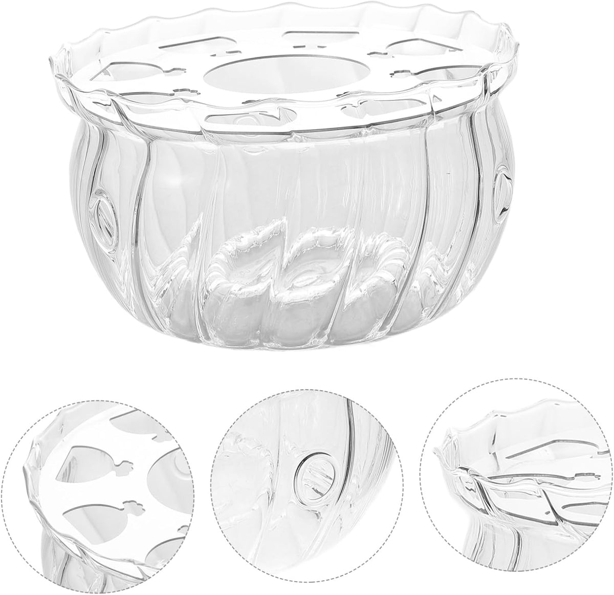 Glass Tea Warmer Elegant Transparent Design for Teapots Beverages for Desk Use Multipurpose Candle Heating Stand Easy to Clean Maintain Tea Accessories