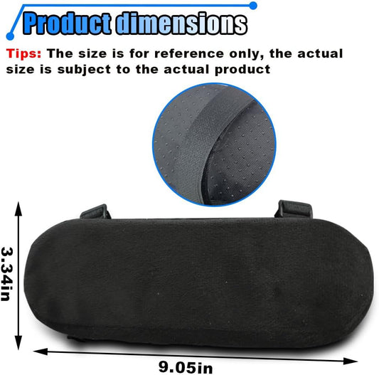 BDZMC 2PCS Car Seat Armrest Covers, Soft & Comfortable Office Chair Arm Pad, Anti-Scratch Car Armrest Cushion, Universal Car Armrest Pillow Protector Cover for Most Cars (Grey)