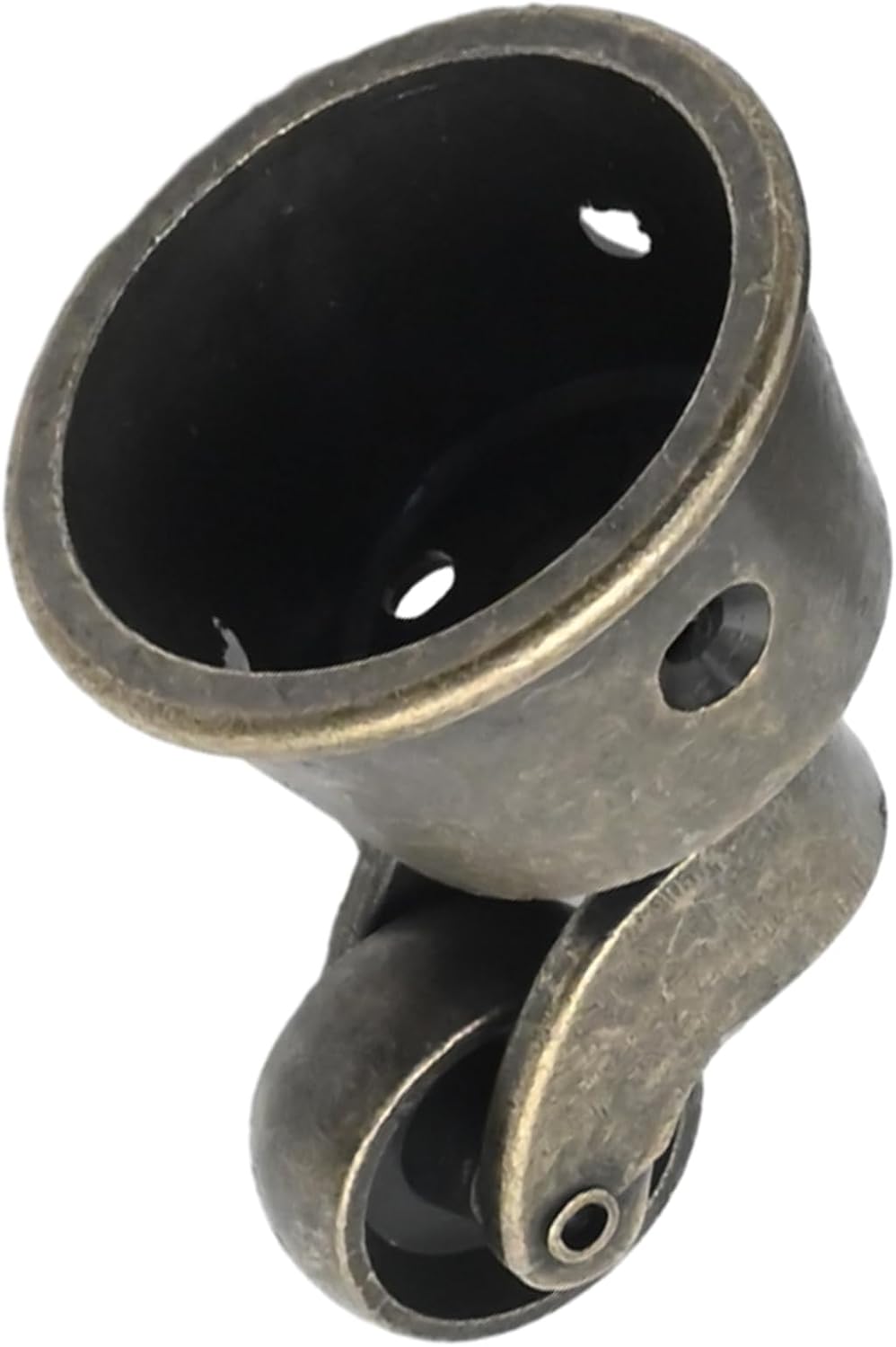 Anxingo 4 Pack 2.32 x 1.77 Inch Antique Zinc Alloy Swivel Cup Casters, Furniture Caster Wheels Universal Metal Pulley Wheels for Chair Cabinet Patio Table Sofas 1-3/4 Inch OD Vintage Green Bronze