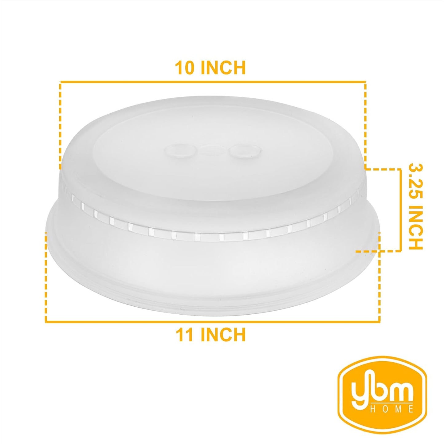 YBM HOME Microwave Splatter Cover Keeps Your Microwave Spotless During Food Heating, Anti-Splatter Plate Lid Cover, BPA Free and Dishwasher Safe (1, 2.5x10x9)