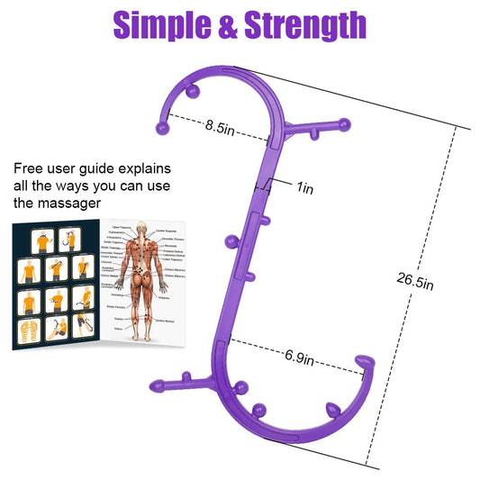 Self Message Cane for an Effective Back Message and Trigger Point Treatment