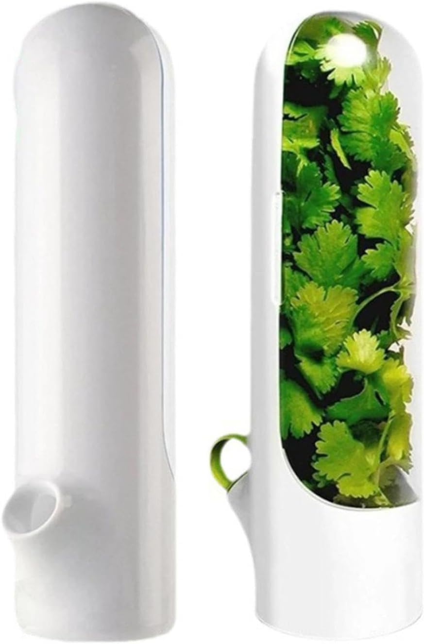 Herbsaver for Refrigerator - Vegetable Freshness Storage Containers, Herbkeeper Pod with Adjustable Humidity Control, Cilantro,Parsley, Asparagus, Keeps Vegetables Fresh for 2-3 Week (Pink)
