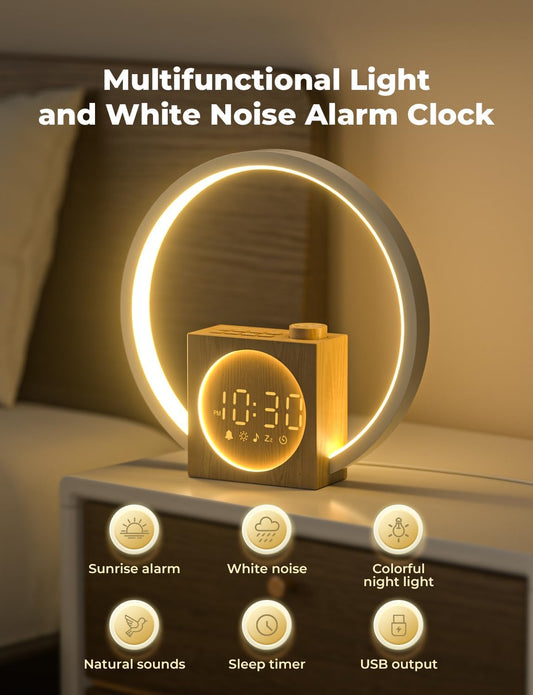 LIORQUE Wake Up Light Sunrise Alarm Clock for Bedrooms with Touch Control