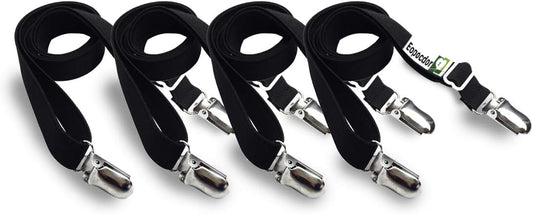 Long Bed Sheet Clips,Adjustable Bed Fitted Sheets Mattress Holder Straps Suspender Fastener,4 Pieces (White)