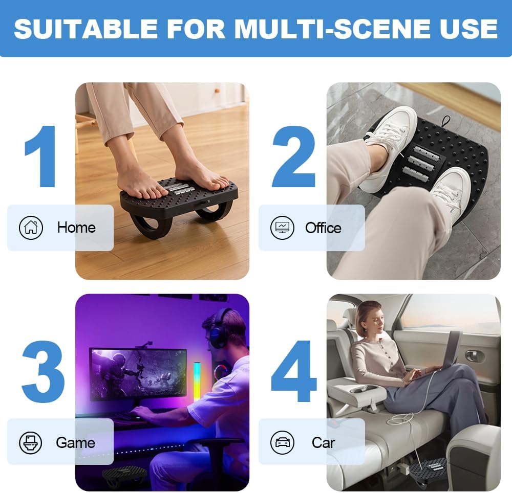CasaZenith Under Desk Footrest, Foot Rest for Under Desk at Work