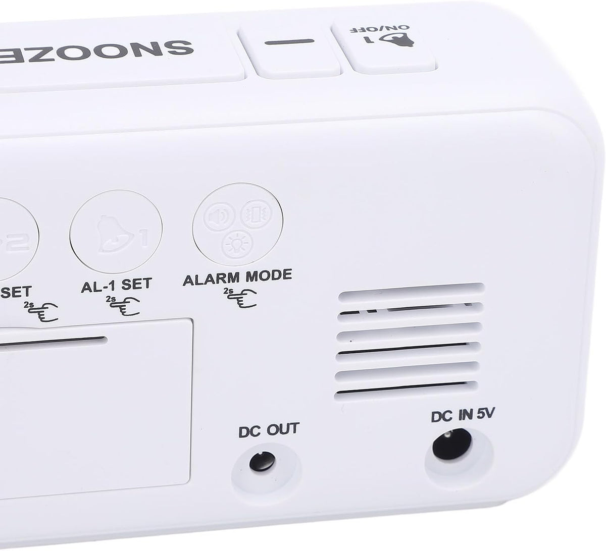 Extra Dual Alarm Clock with Bed Shaker LED Display Bed Shaking Alarm Clock Snooze Function for Heavy Sleepers