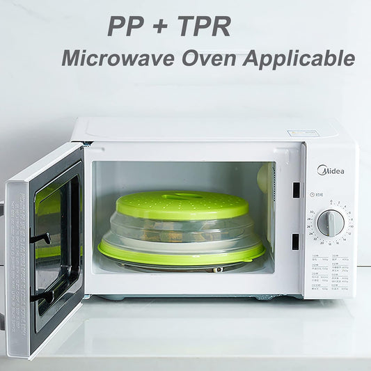 Collapsible Silicone Microwave Food Cover Splatter Guard 10.5 Inch