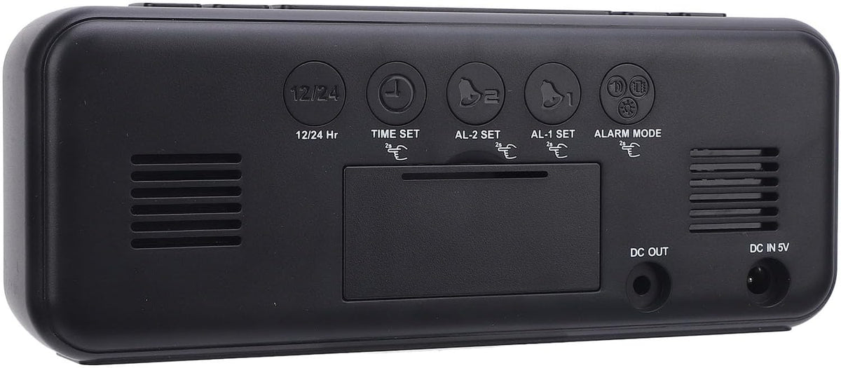 Extra Loud Bed Shaker Alarm Clock - Dual Alarm & Large LED Display