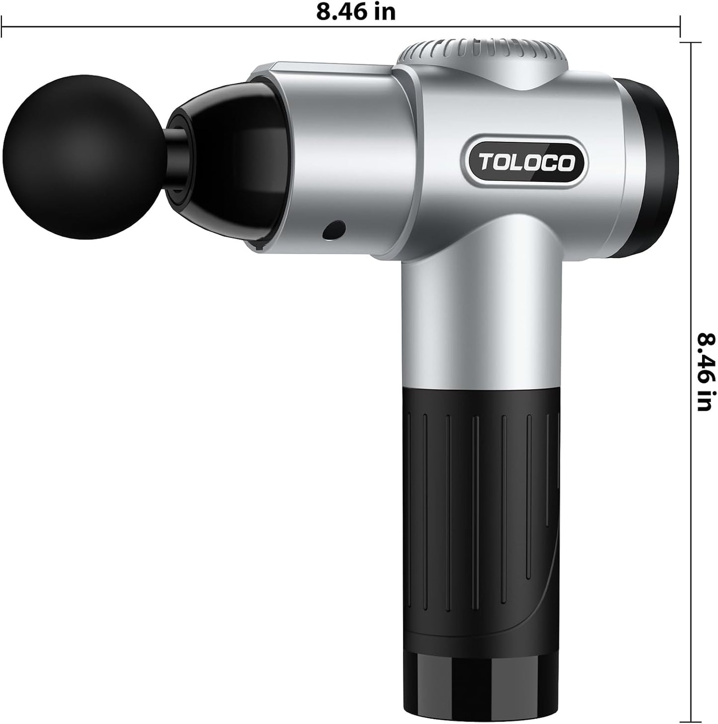 TOLOCO Massage Gun, Deep Tissue Back Massage for Athletes for Pain Relief, Percussion Massager with 10 Massages Heads & Silent Brushless Motor, Relaxation Gifts for Men Women, Black