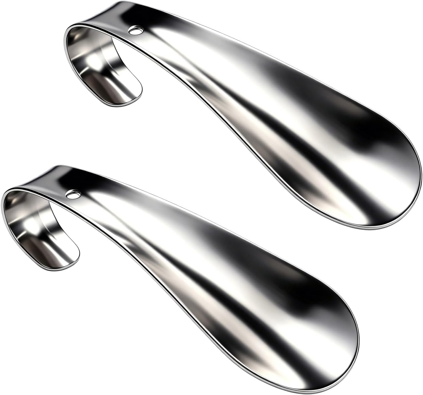 Shoe Horn Long Handle for Seniors Men Women, Metal Shoehorn Handled,Long-Handle Shoe Spoon,Boot Horns,Shoes Stick Helper,6 Inch Travel Small Size Stainless Steel Made Tool,Short Shoe Tongue, 2 Pack