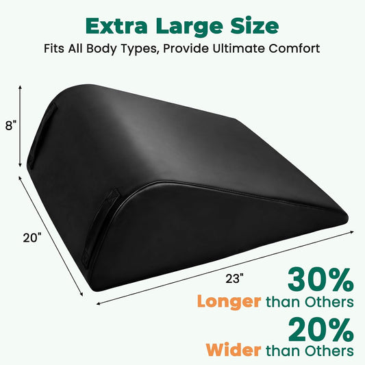 Extra Large Massage Table Bolster Pillow for Legs | 23"x20"x8" Knee Pillow with Removable Waterproof Cover,No Assembly Needed,Ideal for Leg Elevation,Physical Therapy,Tattoo