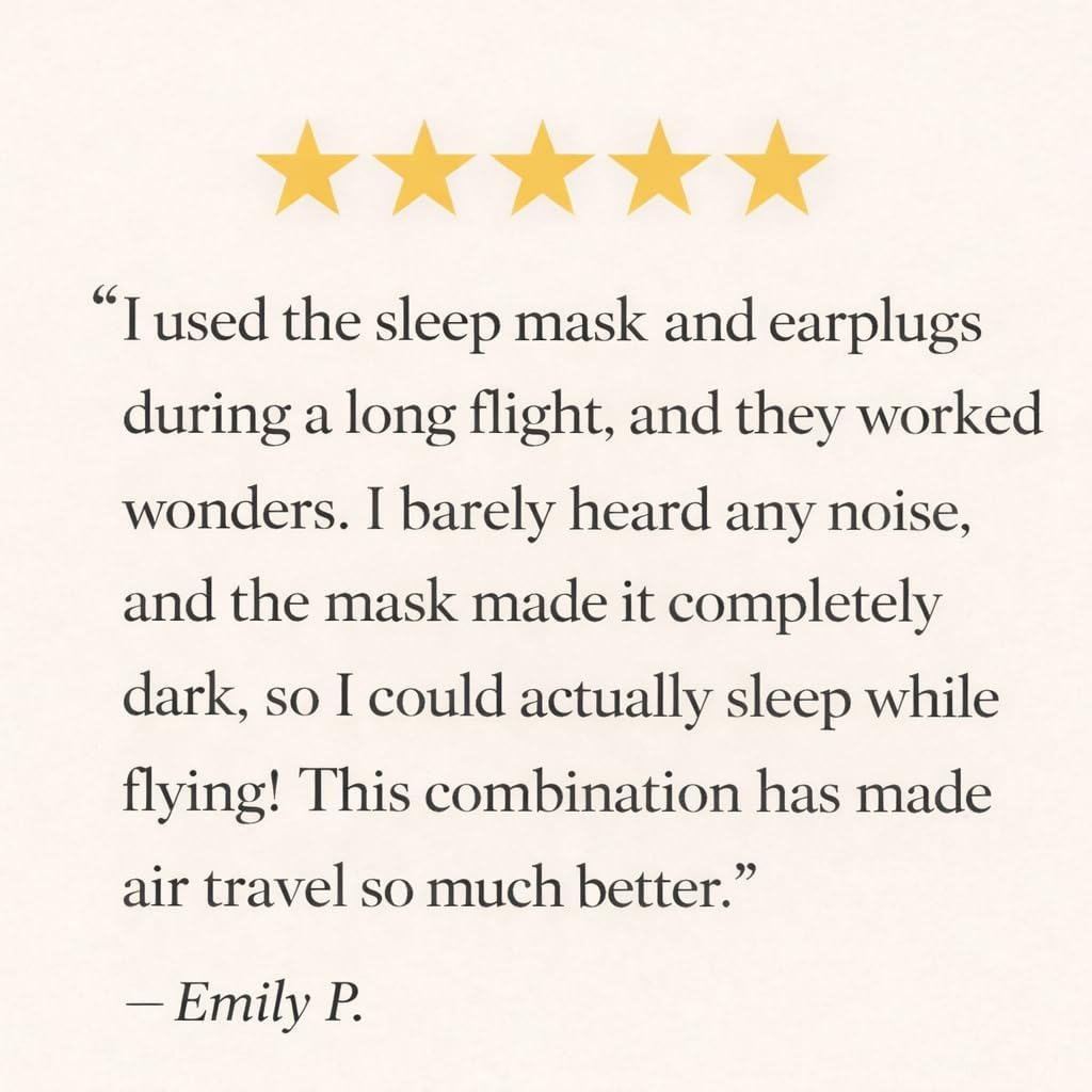 3D Contoured Sleep Mask with 28dB Noise Reduction Earplugs Sleep Kit