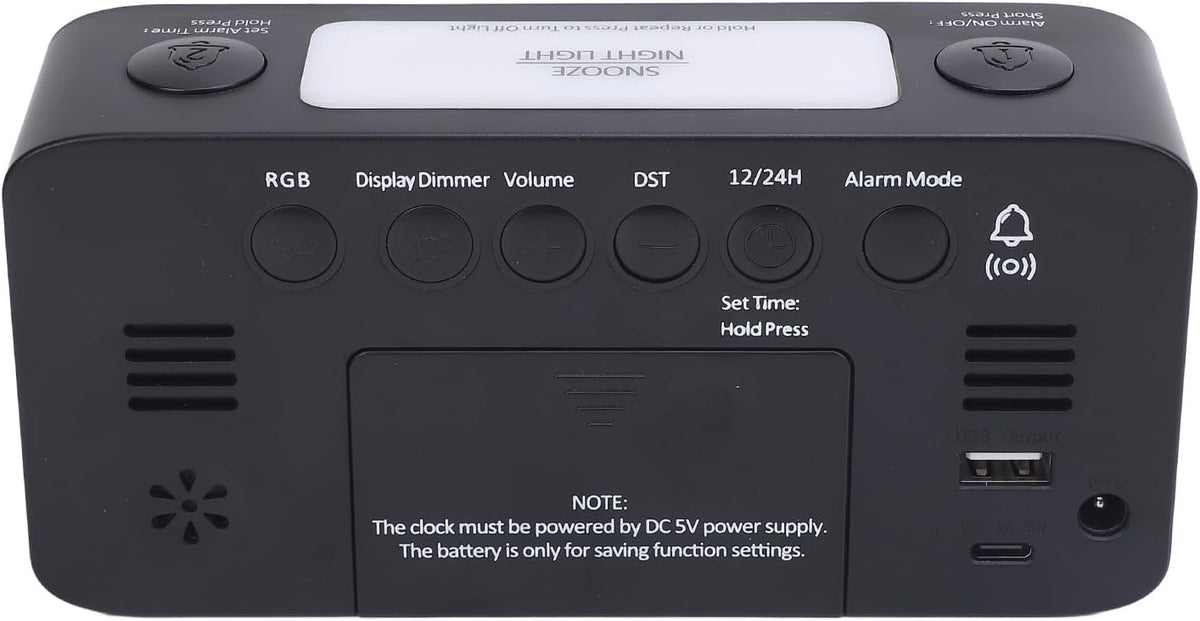 Ymiko Vibrating Alarm Clock with Bed Shaker Large LED Display Corded Vibrator for Heavy Sleepers