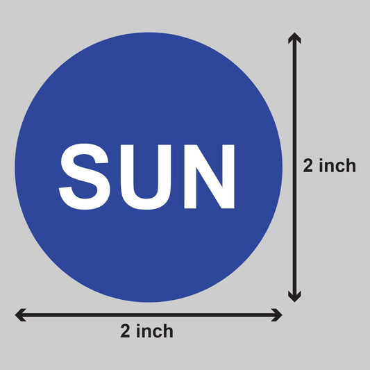 Monday to Sunday, Days of The Week Stickers (2 inch, Green - 2100 Labels) Circle Dot Monday to Sunday Labels or Food, Restaurant & Inventory Management - Easy to Peel Off