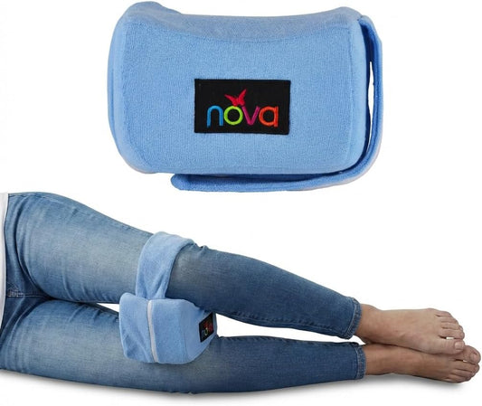 NOVA Leg Spacer Knee Pillow – Orthopedic Foam Knee Support Cushion for Side Sleepers, Pressure Relief for Hips, Legs & Lower Back, Standard Size, Soft Terry Cloth Removable Washable Cover