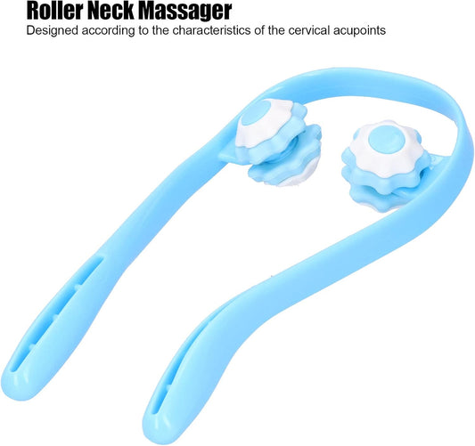 FILFEEL Roller Neck Massager, UShaped Manual Neck Shoulder Fatigue Relieve Massager Tool Ergonomic Handle Design Rouleau de Massage Musculaire