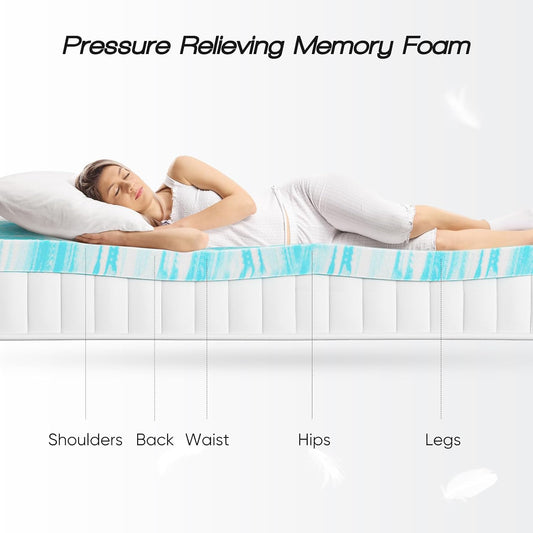 Sweetcrispy Cervical Pillow for Neck Pain, Ergonomic Contour Memory Foam Pillow with Detachable Roll Support, Cooling Breathable Cover for Side Back Stomach Sleepers