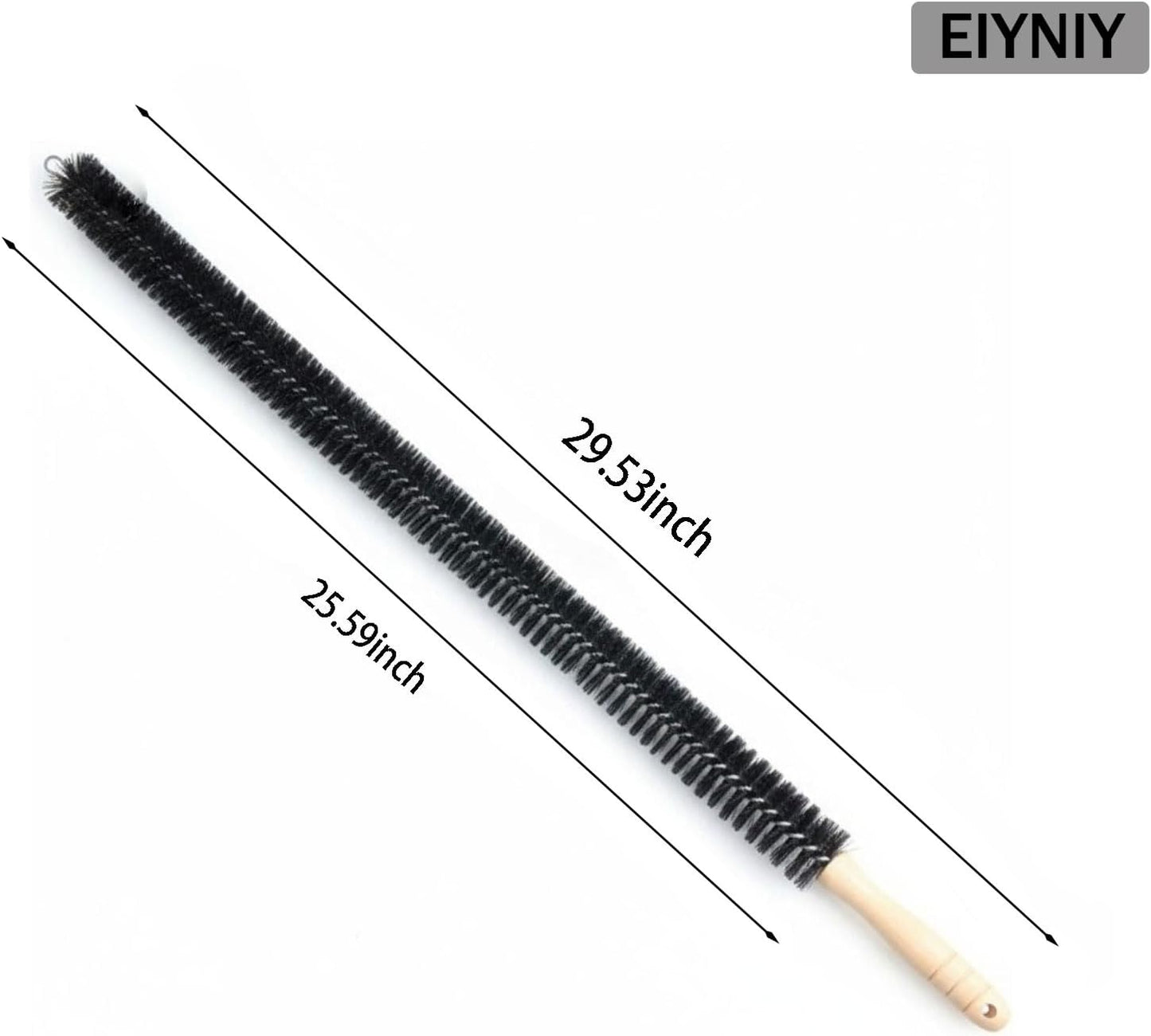 Dryer Cleaner Vent Brush Long Flexible Dryer Vent Cleaner with Wood Handle and Refrigerator Condenser Coil Brush Long Flexible Refrigerator Coil Cleaning Brush (EY-008)