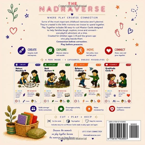 Play Together: 96 Screen-Free Family Mission Cards for Children Ages 3–9