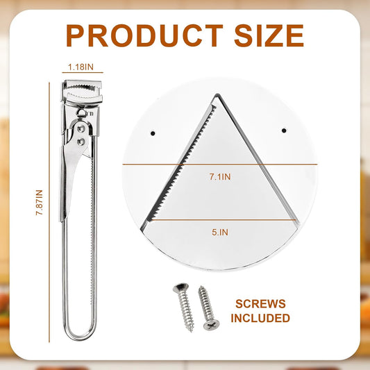 Under Cabinet Jar Opener, Bottle Openers for Seniors, Comes with 1 Stainless Steel Jar Lid Opener, Easy to Grip, Easily Twists off Lids of Any Size, Essential Kitchen Gadgets for Home Help
