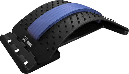 Back Stretcher Device for Back Pain Relief - Lumbar Support - Spine Deck - Massager for Back - Spine Stretcher Helps Lower Back Pain - Easy Back Therapy that relieves Chronic Pain