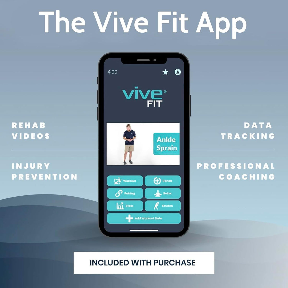 Vive Ankle Ice Pack Wrap - Foot Cold/Hot Compression Brace - Adjustable