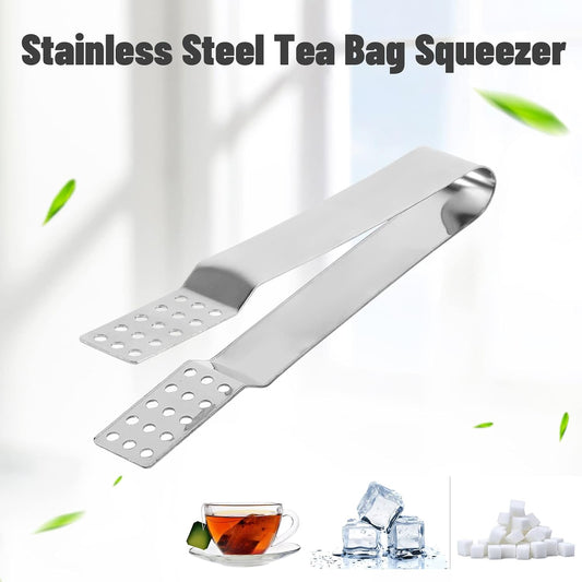 Tea Bag Squeezer,Stainless Steel Tea Bags Clips,for Loosing Leaf,Gripping Ice Cube,Sugar,Steeper Tongs,Strainer Holder Grip,Tea Strainers and Filters,Teas Bag Strainer Tongs