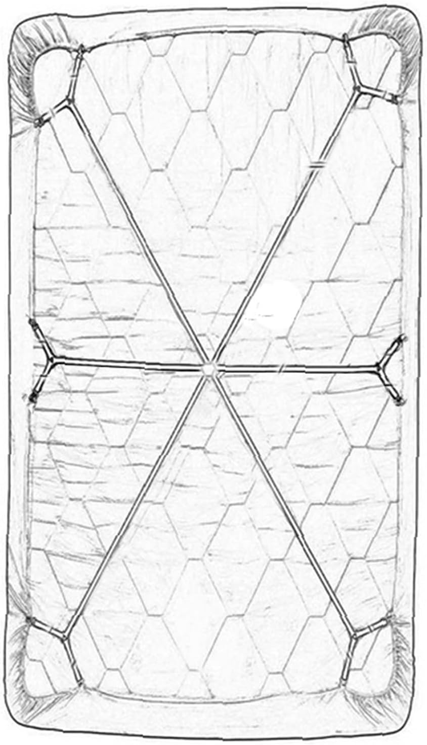 Adjustable Elastic Fitted Sheet Straps,Crisscross Bed Sheet Fasteners Suspenders,Fit Round and Square Mattresses (3 Way White)
