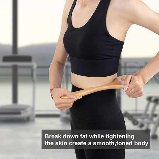 KintKita Wood Therapy Massage Tools,Wooden Lymphatic Drainage Massager, Cellulite Remover Body Sculpting Tool for Cellulite Reduction,Muscle Tension Release,Body Contouring-12 * 6 in