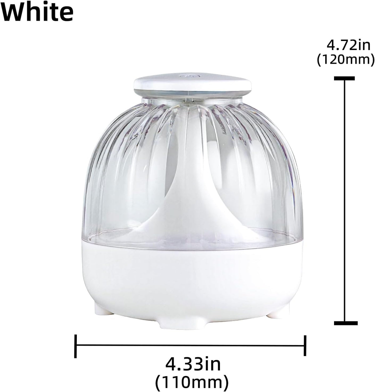 650ml USB Humidifiers for Bedroom Cool Mist Humidifier Quiet Air Humidifiers USB humidifiers for Living Room Home Office,2 Mist Modes,Night Light White