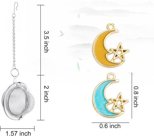 2PC Stainless Steel Mesh Tea Infuser,2.1 inch Tea Ball with Honey Bee | Tea Diffuser Tea Steeper for Filtering Tea,Tea Infusers for Loose Tea,Tea Strainer for Flavoring Herbal Spices and Seasonings