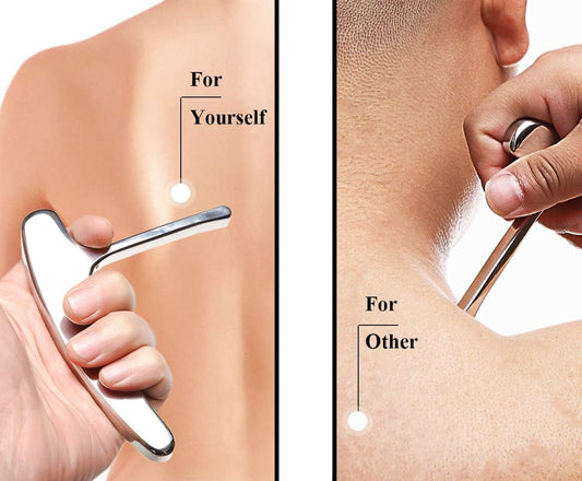 Stainless Steel Trigger Point Massage Tool-Deep Tissue Massage- Reflexology Acupressure Massage Tools for Myofascial Release Relief Pain | Ergonomic stainless steel pressure arm targets muscle knots and hard-to-reach areas with less hand strain
