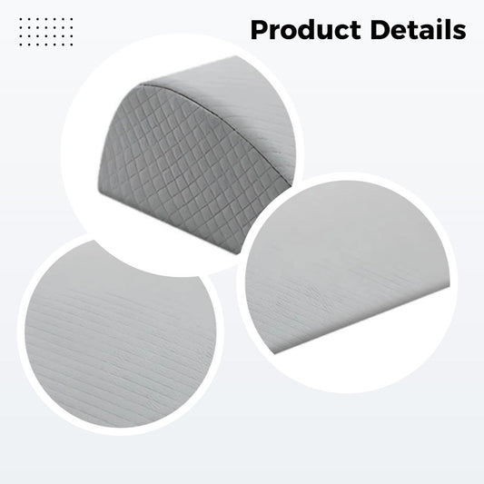 Half Moon Knee Pillow, Memory Foam Leg Elevation Pillow for Legs and Feet, Foot Rest Pillow for Sleeping and Back Support, 15.7 x 7.1 x 2 in / 9 x 7.5 x 6.5 cm, Silver Gray