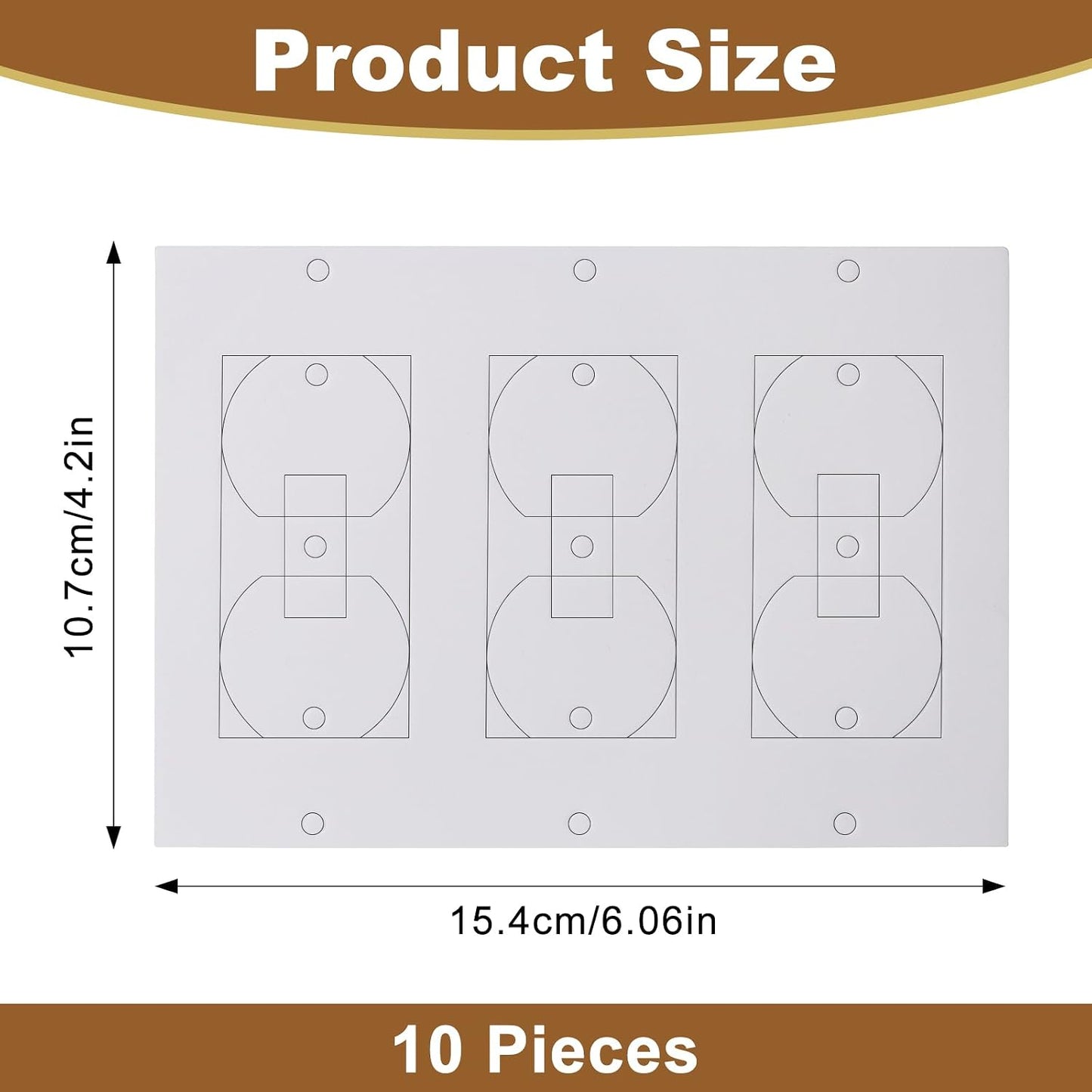 Outlet Insulators Draft Sealers - 4 Sizes EVA Foam Socket Insulation Gaskets | Universal Electric Switch Wall Plate Covers for Energy Saving, Draft Blocking (White, Single 20 Pack)