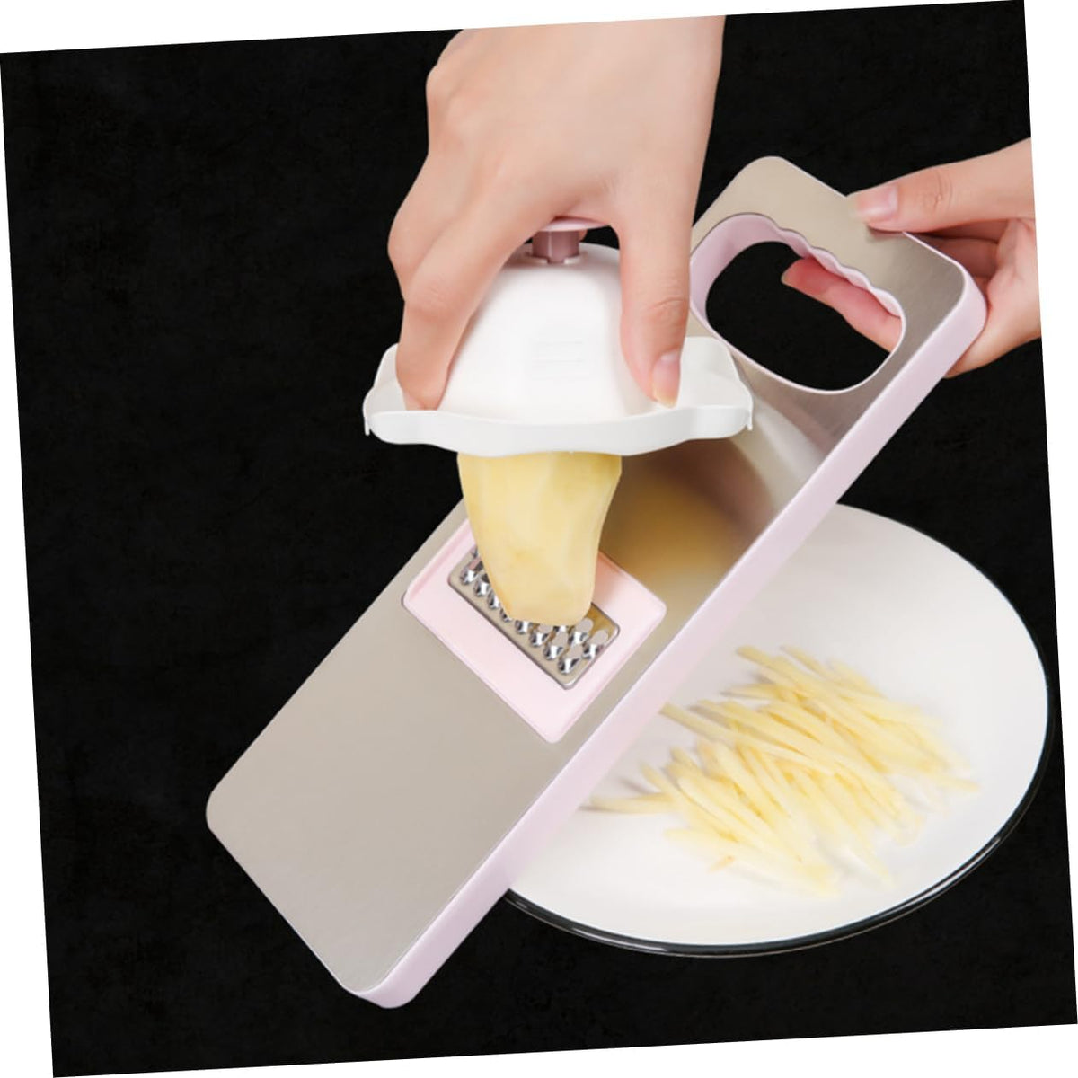 2Pcs Plastic Hand Guards for Chopping Grating, Pink Kitchen