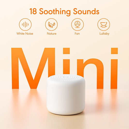 White Noise Sound Machine, Portable White Noise Machine for Sleeping with 18 Soothing Sounds, Timer & Memory Function, for Baby Adults, Travel, Office, Hotel Privacy (Mini)