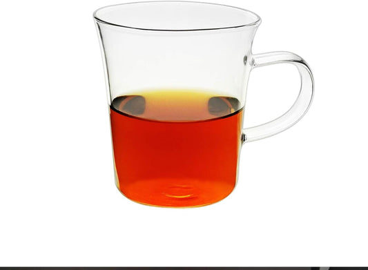 Glass Filtering Tea Maker Teapot with a Warmer and 6 Double-walled Tea Cups Set (Heating base, Standard)