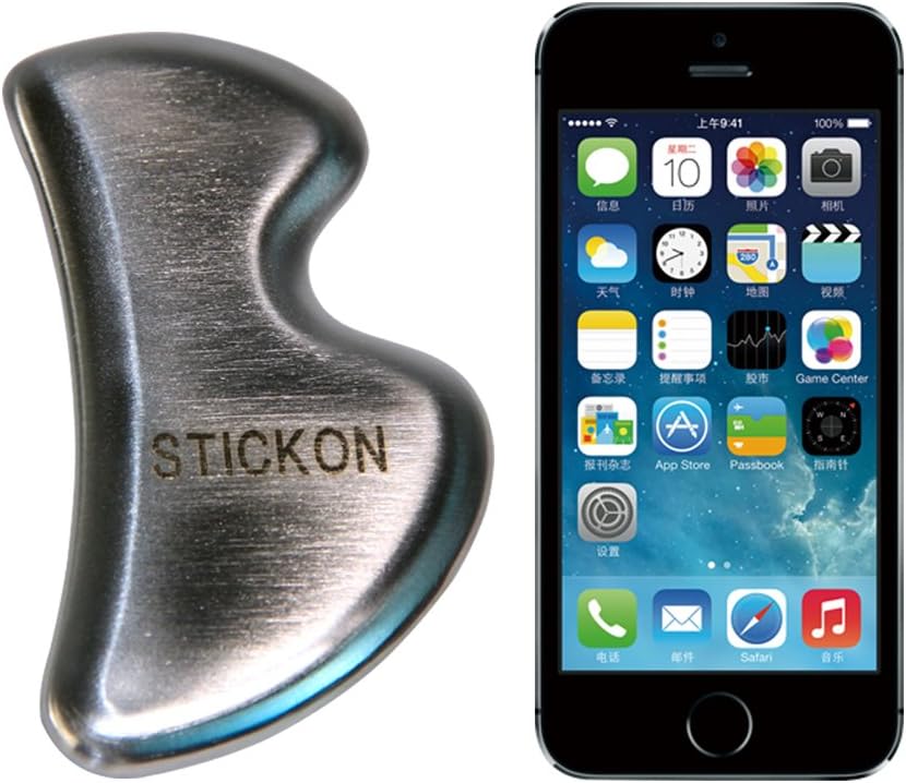 Stainless Steel Gua Sha Scraping Massage IASTM Soft Tissue Mobilization Tool (B Shape)