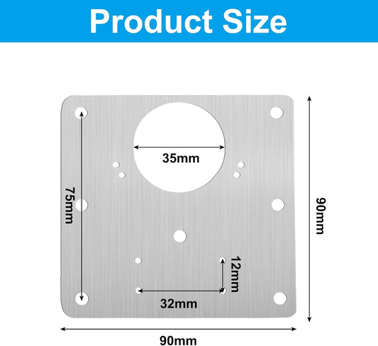 6 PCS Cabinet Hinge Repair Plate Kit | Hinge Fixing Plates with Screws, Stainless Steel, For Loose Hinges, Cupboards & Furniture