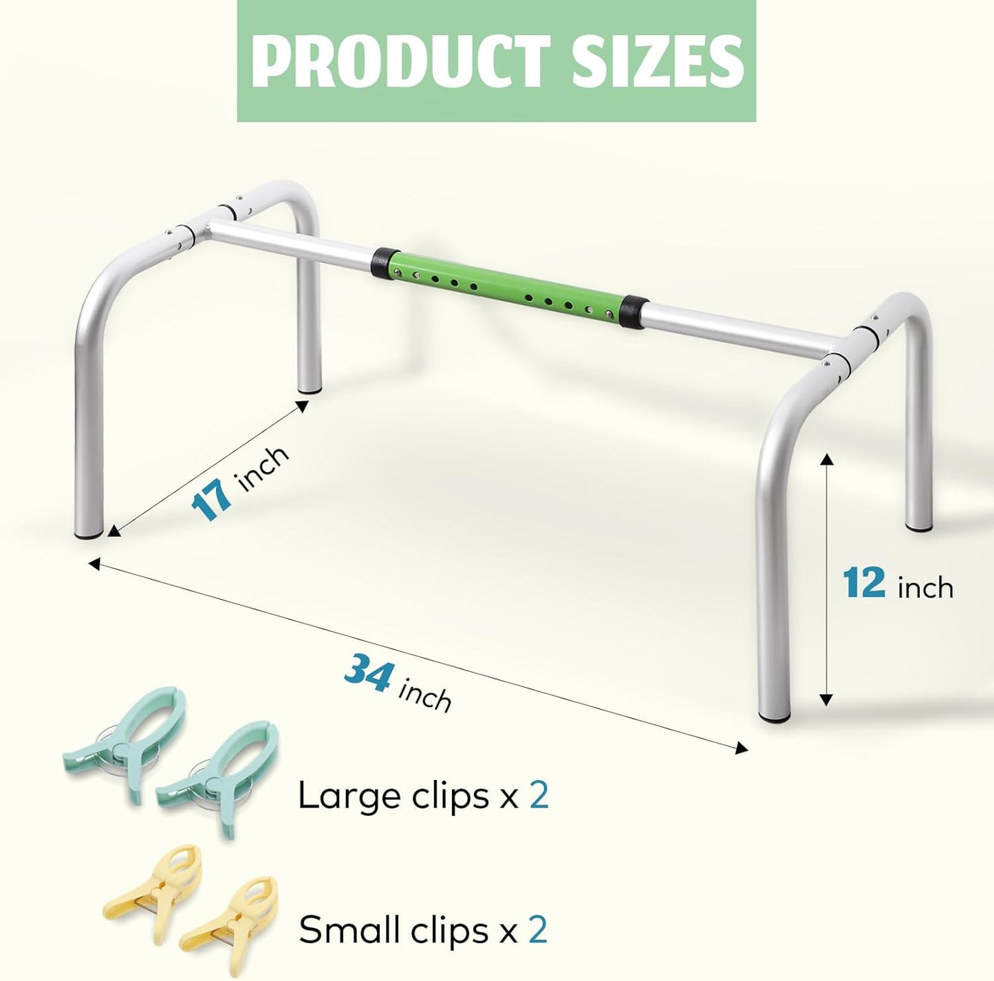 Foldable Blanket Lifter for Foot of Bed Bed Cradel for Feed Sheet Riser Includes 4 Clips | Folds Totally Flat for Effortless Storage,Heigh Adjustable,Aluminum Made
