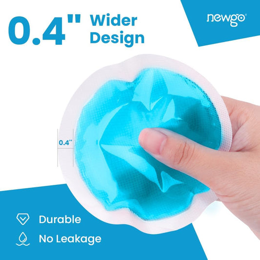 NEWGO Small Ice Packs for Injuries with Cloth Backing, 6 Packs, Purple | FSA Eligible, Round Reusable Hot and Cold Gel Pack, Flexible Cold Pack for Face, Toothache, Eyes Pain Relief