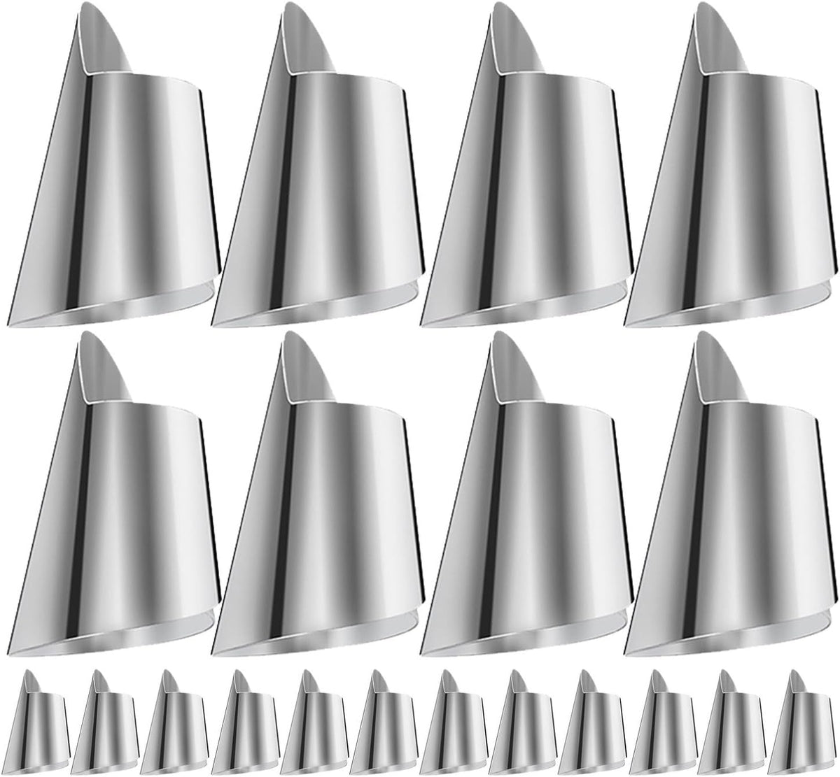 Unomor Nail Guard Set 20pcs Stainless Steel Thumb Guard Peelers Finger Guard for Dicing Kitchen Tools