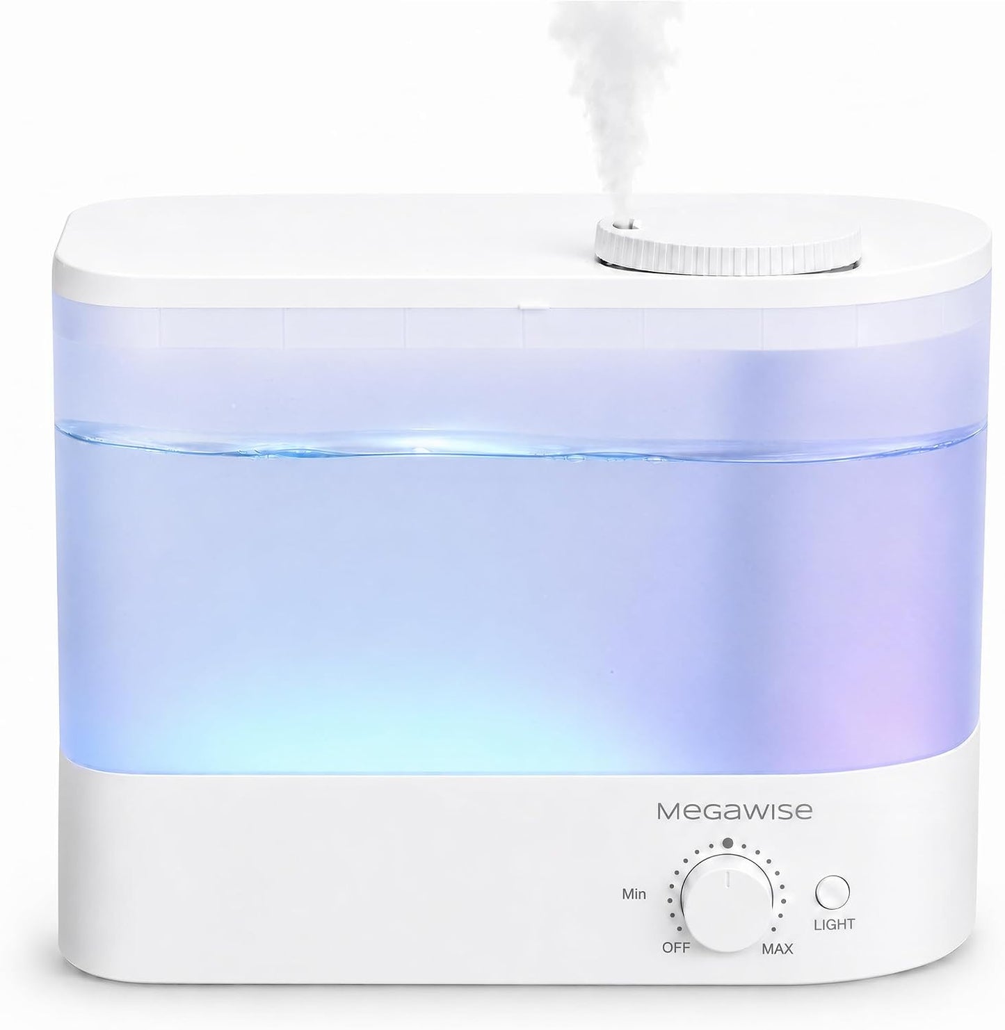 MEGAWISE 3.5L Cool Mist Humidifier – Ultra-Quiet Ultrasonic Vaporizer with Top-Fill Design, Essential Oil Diffuser, 7-Color Night Light & Auto Shut-Off