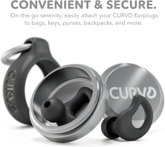 CURVD Ear Plugs for Sleeping, Noise Blocking Earplugs, 28dB SNR (Blue)